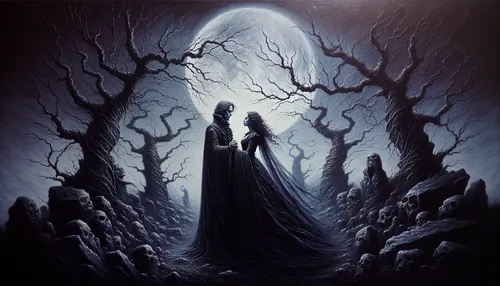 The Allure of Dark Romance in Oil Paintings
