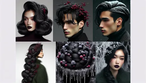 Winter's Enigma: Chic Dark Romance Hair Trends